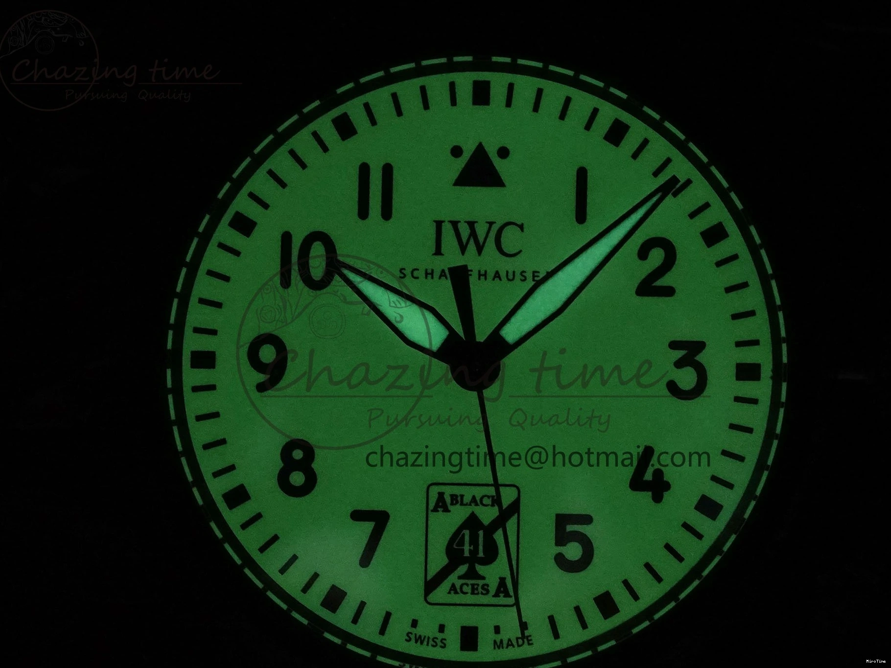 MIROTIME 0129 Pilot Black Ace BLSF 1:1 Best Edition White Lume Dial on Black Nylon Strap MIYOTA OnTrend 7021